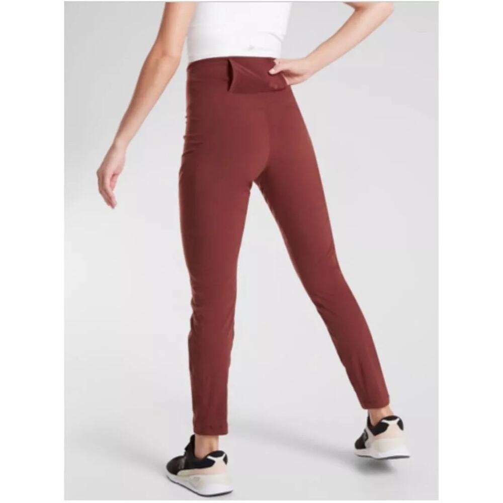 Athleta‎ Trekkie Hybrid Crop Tight Womens Size 6 Cognac - Picture 2 of 9